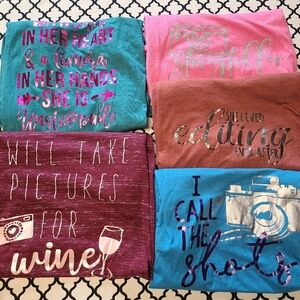 Bundle of Photography Short Sleeve Tshirts Size XL